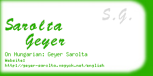 sarolta geyer business card